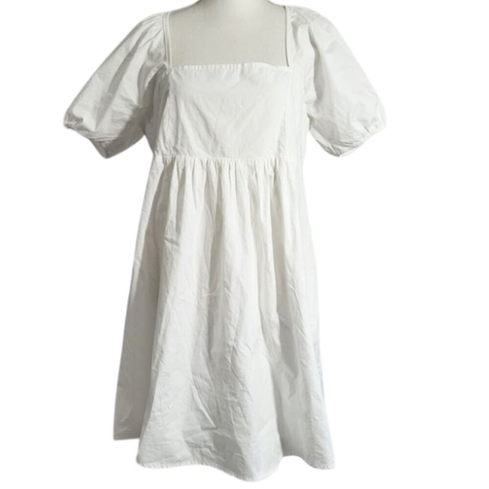 DRAPER JAMES Magnolia White Puff Sleeve Mini Dress - New With Tags Women's XL - Picture 4 of 9